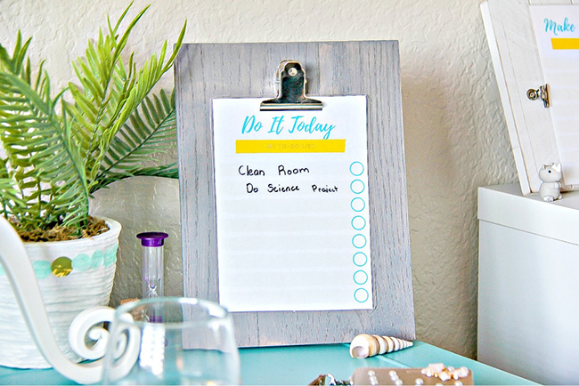 DIY Erasable Chore Charts and Lists