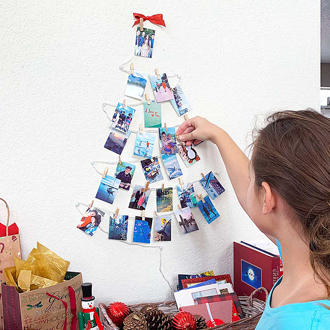 DIY Photo Christmas Tree
