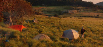 Modern camping in Gorongosa