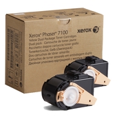 Toner Xerox Phaser 7100, Amarillo, Dual Pack (9K)