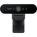 Camara web Logitech Brio, hasta 4K HD, HDR, microfono, zoom digital 5x, USB 3.0.