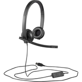 Auriculares con Microfono Logitech H570e, Alámbrico, USB, Negro