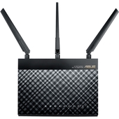 Router inalambrico Asus AC1900, Dual band: 2.4GHz AC (3x3) + 5GHz AC: 3x3