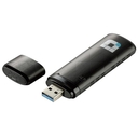Adaptador inalambrico D-Link, USB DWA-182, 2.4GHz / 5 GHz, 802.11ac/g/n.