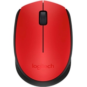 Mouse inalámbrico Logitech M170, ambidiestro, receptor USB, 2.4 GHz, Rojo.