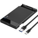 Case para Disco Duro 2.5", Ugreen, SATA III, Conexión USB C a USB A, Negro