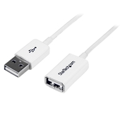Cable de Extensión USB 2.0 de 2m StarTech, Macho a Hembra USB A. Blanco