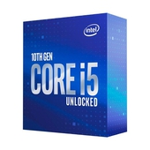 Procesador Intel Core i5-10600K, 4.10 GHz, 12 MB Caché L3, LGA1200, 125W, 14 nm.