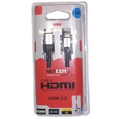 Cable HDMI A Mini HDMI Netcom, Largo 2 mts, 4K 60Hz v2.0