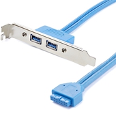 Cabezal Bracket de 2 puertos USB 3.0 StarTech, SuperSpeed con conexión a Motherboard