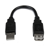 Cable de Extensión USB 2.0 de 15cm StarTech, Macho a Hembra USB A