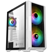 Case Antryx FX Chrome Storm CRUISER white, x3 Fan ARGB, Vidrio Templado