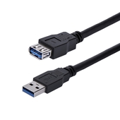 Cable de Extensión USB 3.0 de 1m StarTech, SuperSpeed, Macho a Hembra USB A, Negro