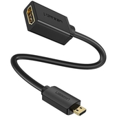 Adaptador Micro HDMI macho a HDMI hembra Ugreen, 3D y 4K