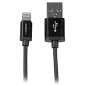 Cable Lightning 8 Pines a USB A 2.0 StarTech, Largo 15cm, Para Apple iPod iPhone iPad, Negro