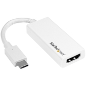 Adaptador USB C a HDMI StarTech, 4K 30Hz, Thunderbolt 3, Blanco