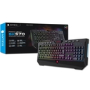 Teclado Gamer Antryx SK570 Chrome Storm, Semi Mecánico, RGB LED