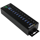 Hub USB 3.0 Industrial de 10 Puertos StarTech, x10 USB 3.0, Con Protección De Descargas