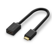 Adaptador Mini HDMI Macho a HDMI Hembra Ugreen, Bidireccional, 4K, 24.3cm