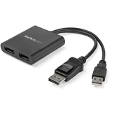 Adaptador Splitter USB C a DisplayPort StarTech, 1x2 DP MST, 4K 30Hz, C/Alimentador USB