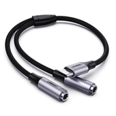 Cable Splitter USB C a Audio y Micrófono 3.5mm hembras Ugreen