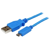 Cable Micro USB a USB StarTech, Largo 1m, Azul