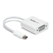 Adaptador USB C a VGA StarTech, 1920x1200, Thunderbolt 3, Blanco