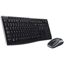 Kit Teclado y Mouse inalámbrico Logitech MK270, Receptor USB, Negro, 2.4GHz