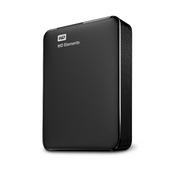 Disco duro externo Western Digital Elements Portable, 1TB, USB 3.0, negro.