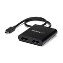 Adaptador Splitter USB C a DisplayPort StarTech, 1x2 DP MST, Thunderbolt 3