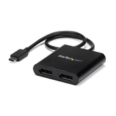 Adaptador Splitter USB C a DisplayPort StarTech, 1x2 DP MST, Thunderbolt 3
