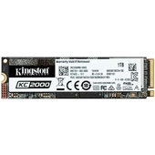 Disco Duro Sólido Kingston KC2000 SSD, 1TB, M.2, 2280, PCIe NVMe Gen 3.0 x4.