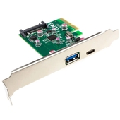 Tarjeta PCIe USB 3.0 + USB Tipo C, Chipset Nec, Low Profile