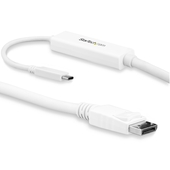 Cable USB C a DisplayPort StarTech, Largo 3m, 4K 60Hz, Thunderbolt 3, Blanco