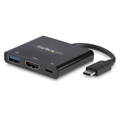 Adaptador Multipuertos USB C a HDMI, USB 3.0 y USB-C De Carga 60W StarTech, Thunderbold 3