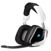 Auriculares con Micrófono Corsair VOID RGB ELITE, Inalámbrico, sonido envolvente 7.1, blanco