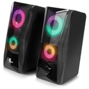 Parlantes Xtech Incendo, estéreo multimedia de 2.0 canales con luces led