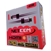 Cable HDMI Premium Netcom, Largo 40mts, 4K 60Hz v2.0