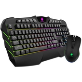 Kit de Teclado y Mouse Antryx Chrome Storm GC-1200, MultiColor LED