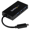 Hub USB C de 4 Puertos StarTech, x1 USB-C y x3 USB 3.0, C/Adaptador de Alimentación