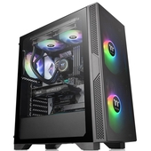 Case Gaming Thermaltake Versa T25 TG, Mini ITX, Micro ATX, ATX, 600W, RGB