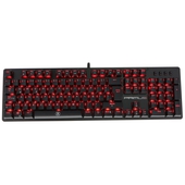 Teclado Gamer Primus Ballista 100T, LED Rojo, Mecánico, Switch Primus Red, Alámbrico, Negro (Español)