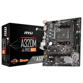 Placa MSI A320M-A PRO MAX, AM4, AMD A320, DDR4, SATA 6.0, USB 3.2.