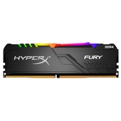 Memoria Kingston HyperX Fury Black DDR4, 16GB, RGB, 3200MHz, Non-ECC, CL16, XMP