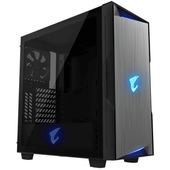 Case Aorus C300 Glass con Ventana RGB, Mid Tower, ATX/Micro ATX/Mini-ITX, USB 3.0. Sin Fuente. Negro