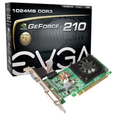 Tarjeta de Video Dual EVGA DVI/HDMI/VGA GeForce G210 1GB DDR3, PCI-Express 2.0 X16, HDCP