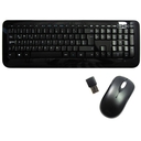 Kit Teclado y Mouse inalambrico Microsoft Desktop 850, Receptor USB, 2.40GHz, Negro.
