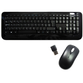 Kit Teclado y Mouse inalambrico Microsoft Desktop 850, Receptor USB, 2.40GHz, Negro.