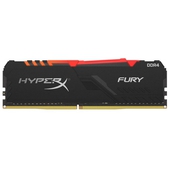 Memoria Ram Kingston HyperX Fury RGB, 8GB, DDR4, 2666 MHz, PC4-21300, CL-16, 1.2V.