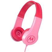 Auriculares con Microfono para niños Motorola Squads 200, Flexibles, Plug 3.5mm, Rosado.